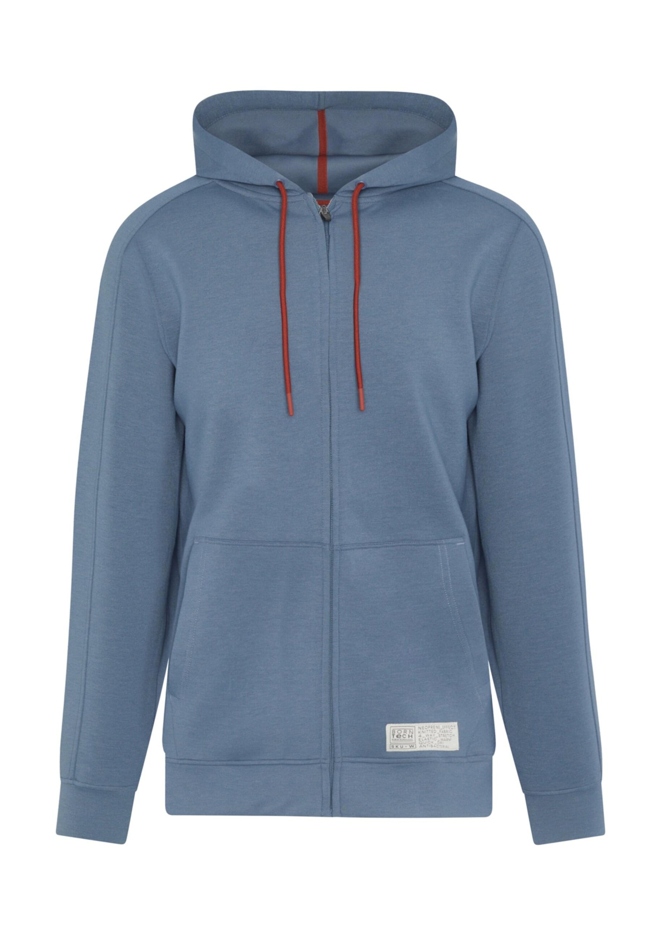 Born Living Yoga Sweat jacket 'Biafra' in Blue: front