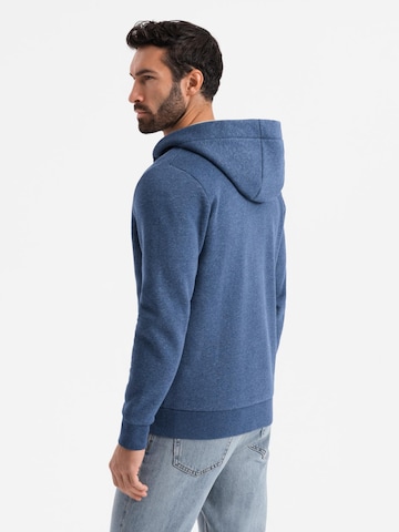 Ombre Sweatvest 'OM-SSZP-0186' in Blauw