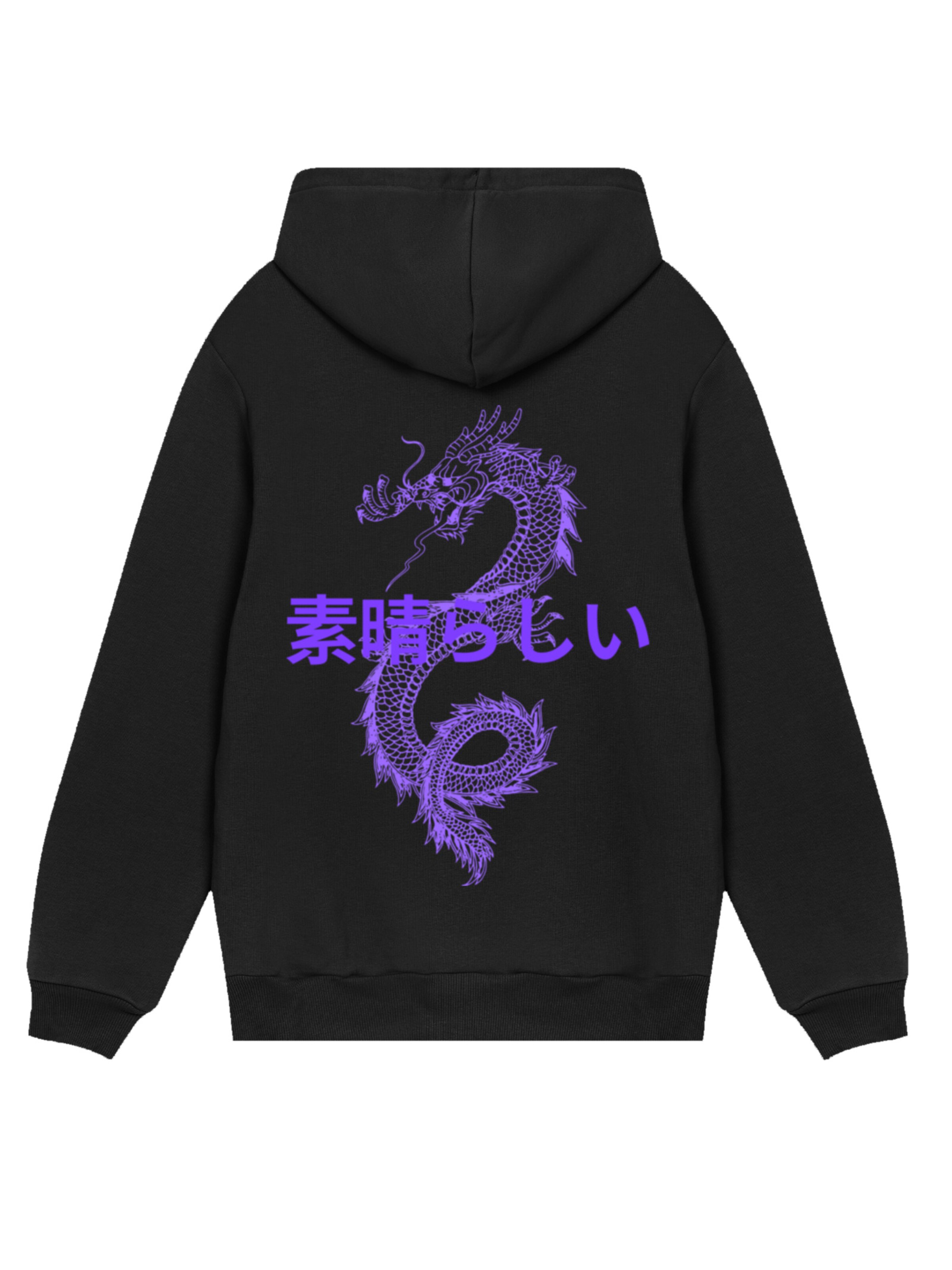 F4NT4STIC Sweatshirt 'Drache Japan' in Zwart: voorkant