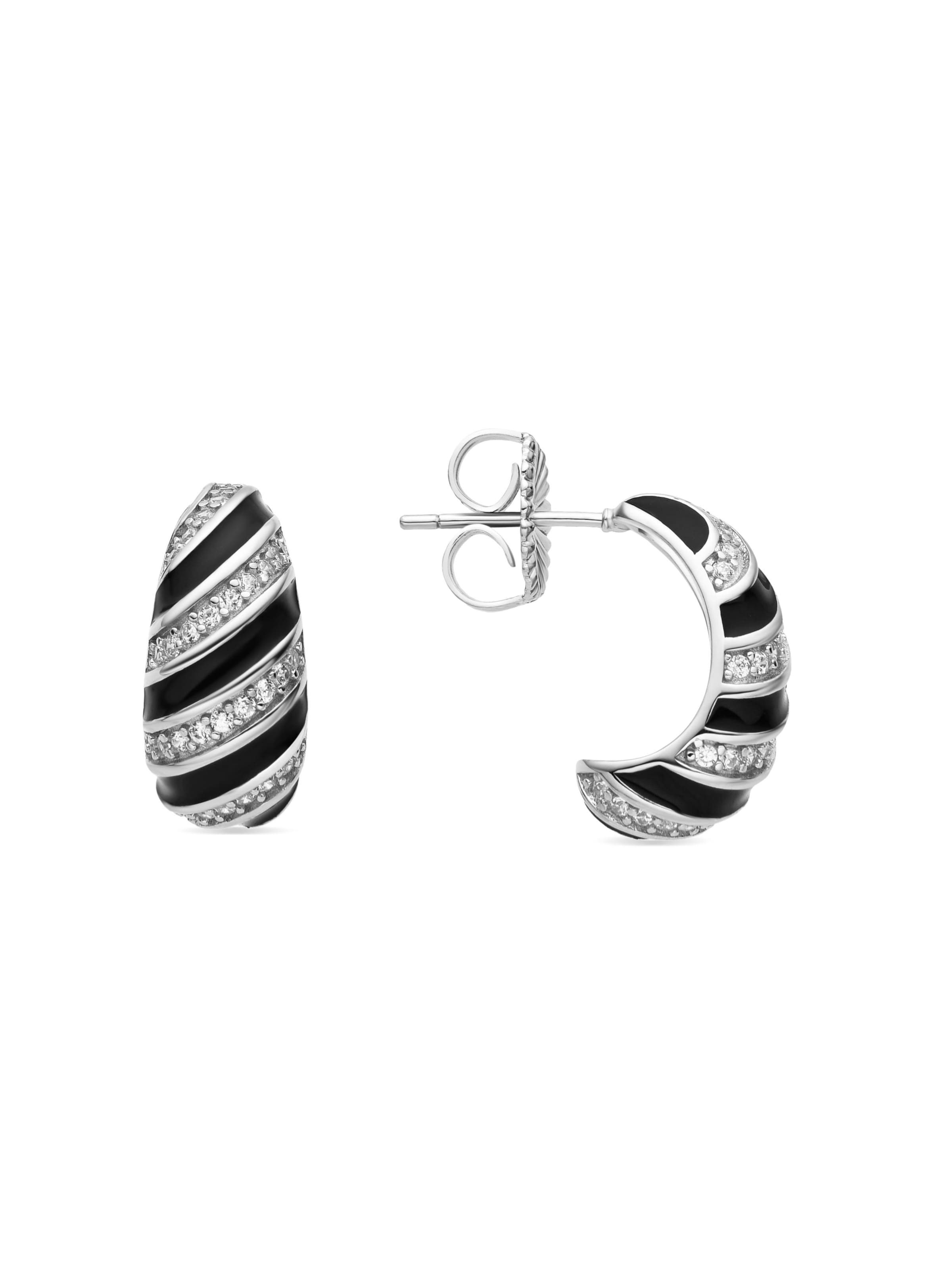 Luxenter - Pendientes 'WALA' en negro: frente