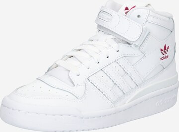 Baskets hautes 'Forum' ADIDAS ORIGINALS en blanc : devant