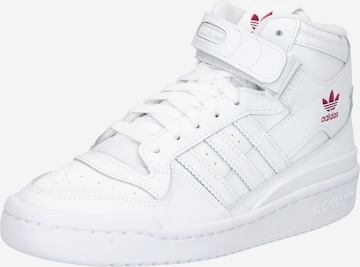 ADIDAS ORIGINALS High-Top Sneakers 'Forum Mid' in White: front
