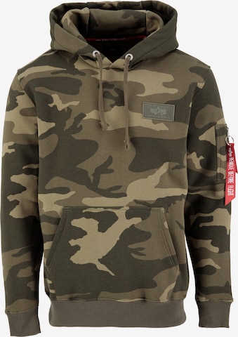 ALPHA INDUSTRIES Sweatshirt in Green: front