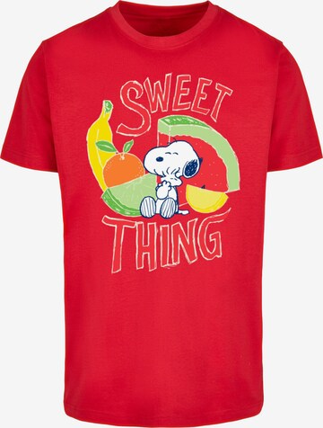 Merchcode T-Shirt 'Peanuts - Sweet Thing' in Rot: predná strana