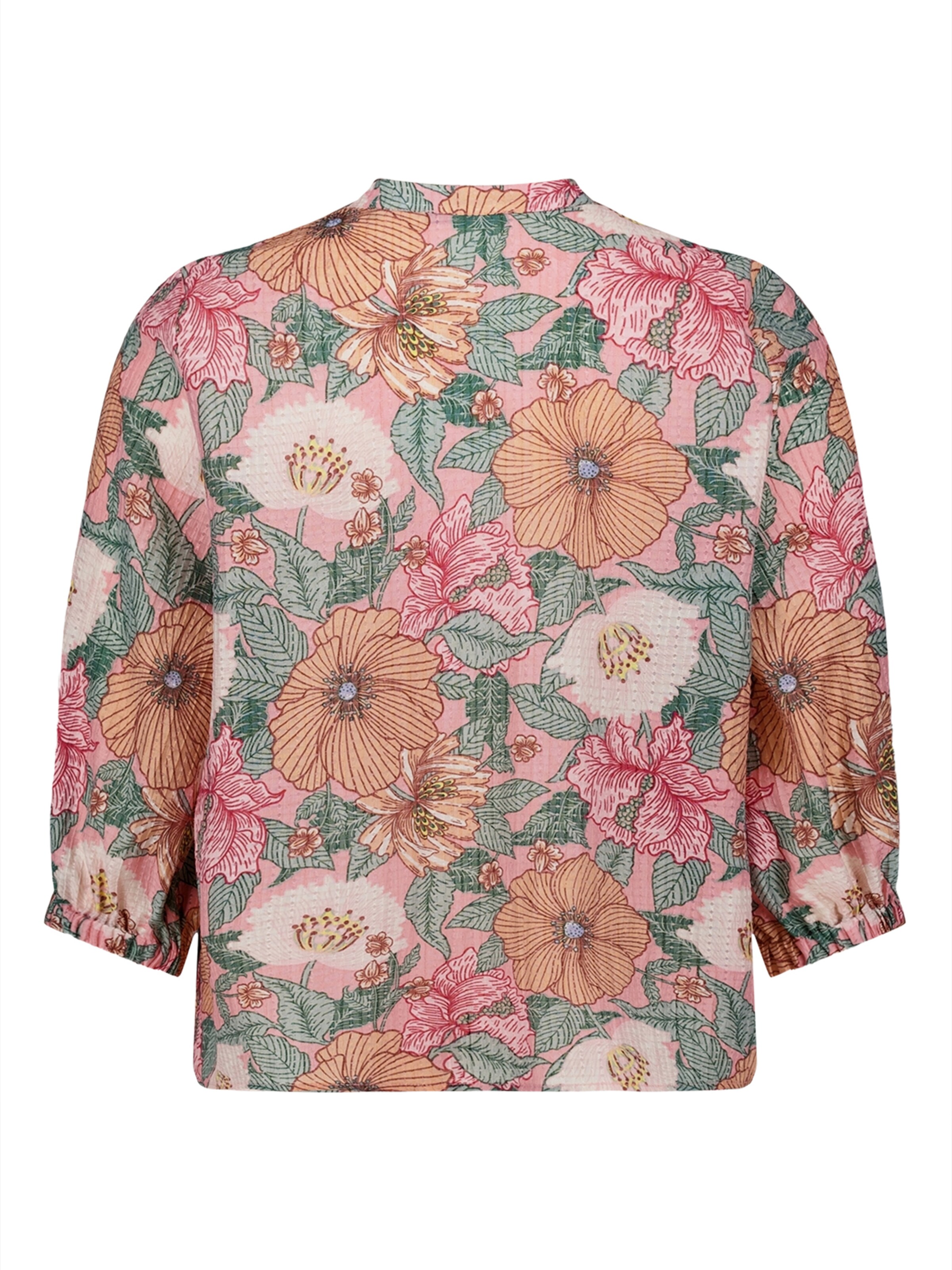 zero Tunika-Bluse mit Blumenprint in Pink