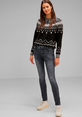 STREET ONE Skinny Jeans 'York' in Grau