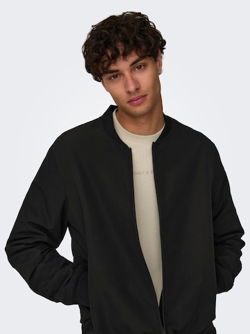 Veste mi-saison 'LEON' Only & Sons en noir