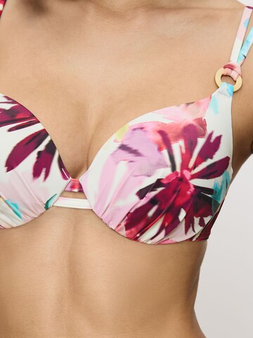 TRIUMPH Bustier Bügel-Bikini-Top ' Summer Fleur ' in Pink