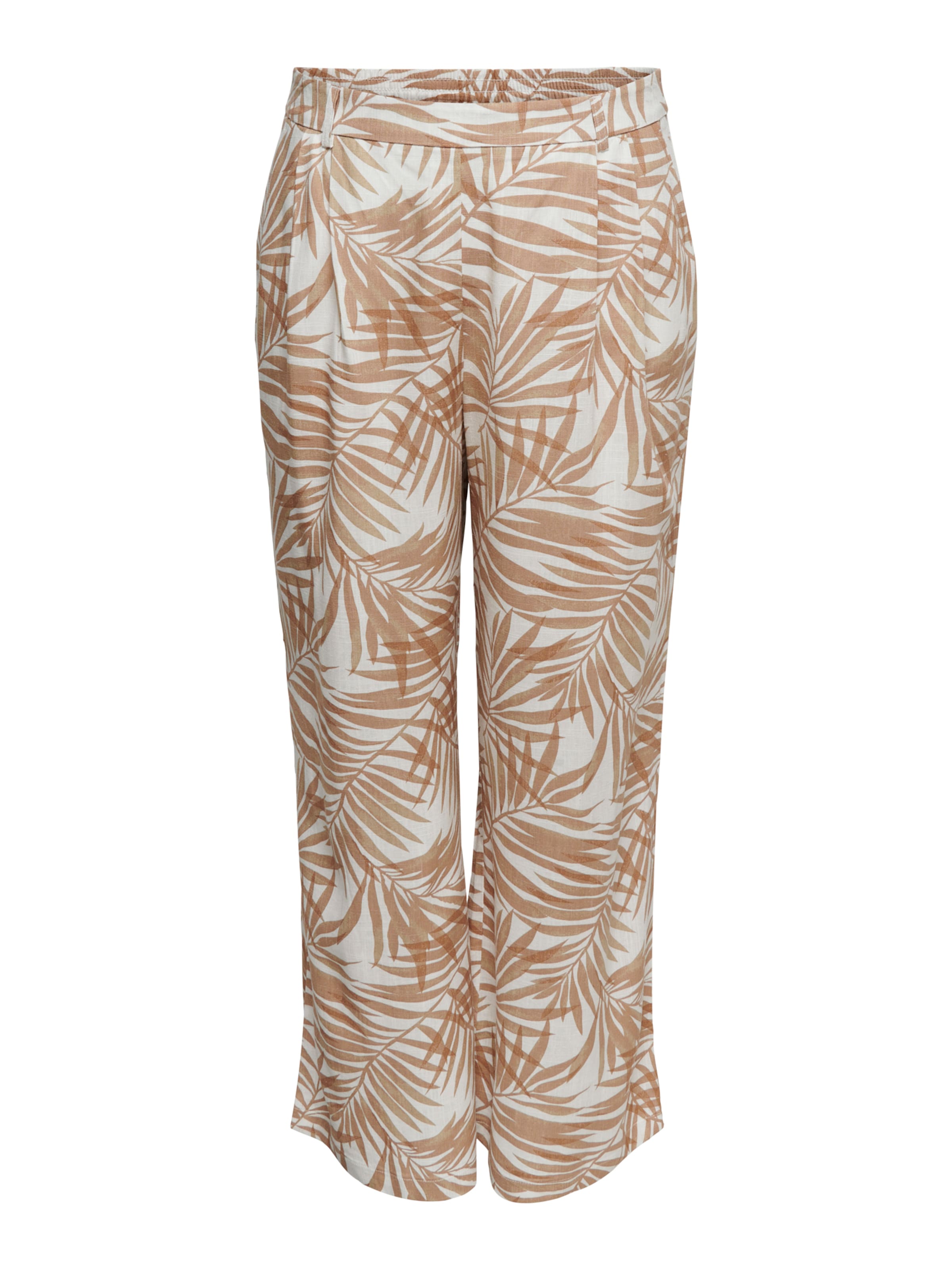 ONLY Carmakoma Zvonové kalhoty Kalhoty se sklady v pase 'CAREMMIA-SIESTA' – bílá: přední strana