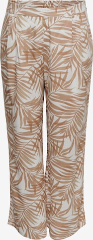 balta ONLY Carmakoma Plačios klešnės Klostuotos kelnės 'CAREMMIA-SIESTA': priekis