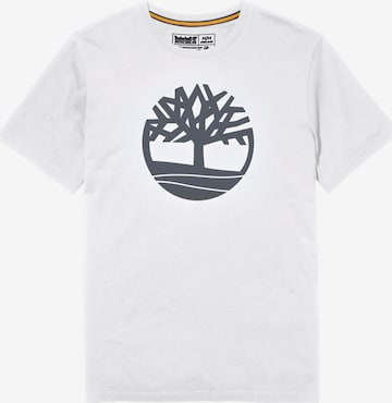 TIMBERLAND Тениска в бяло: отпред