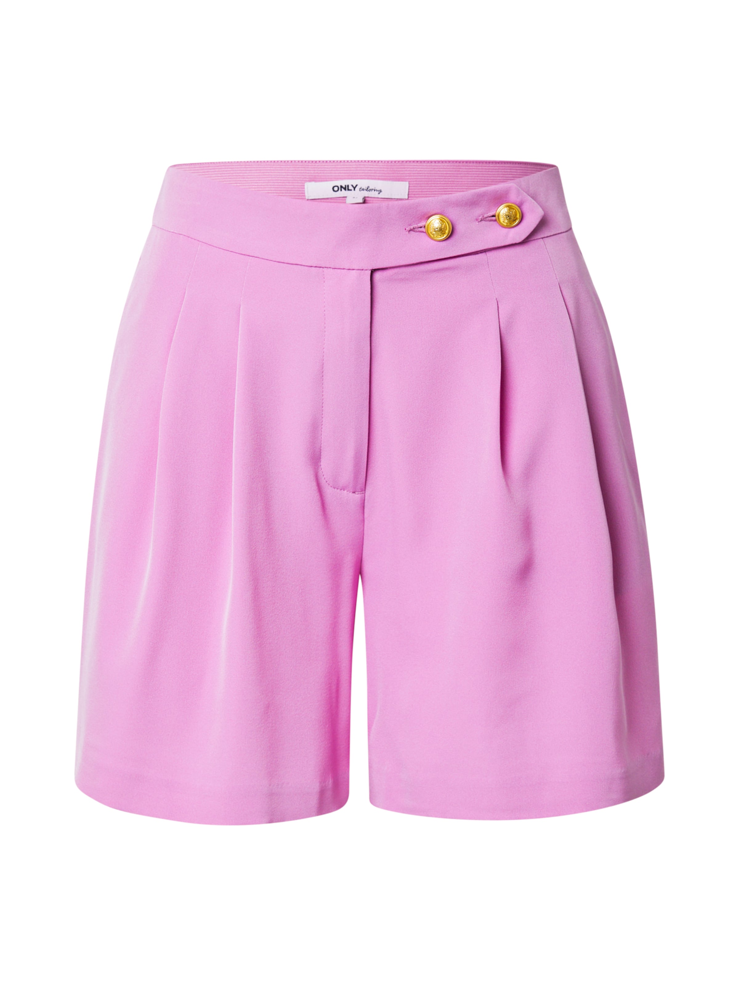 ONLY Loosefit Bukser med lægfolder i lilla: forside