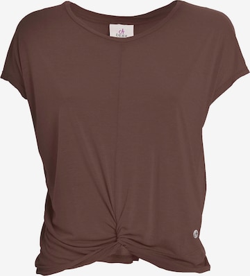 Maglietta di DEHA in marrone: frontale