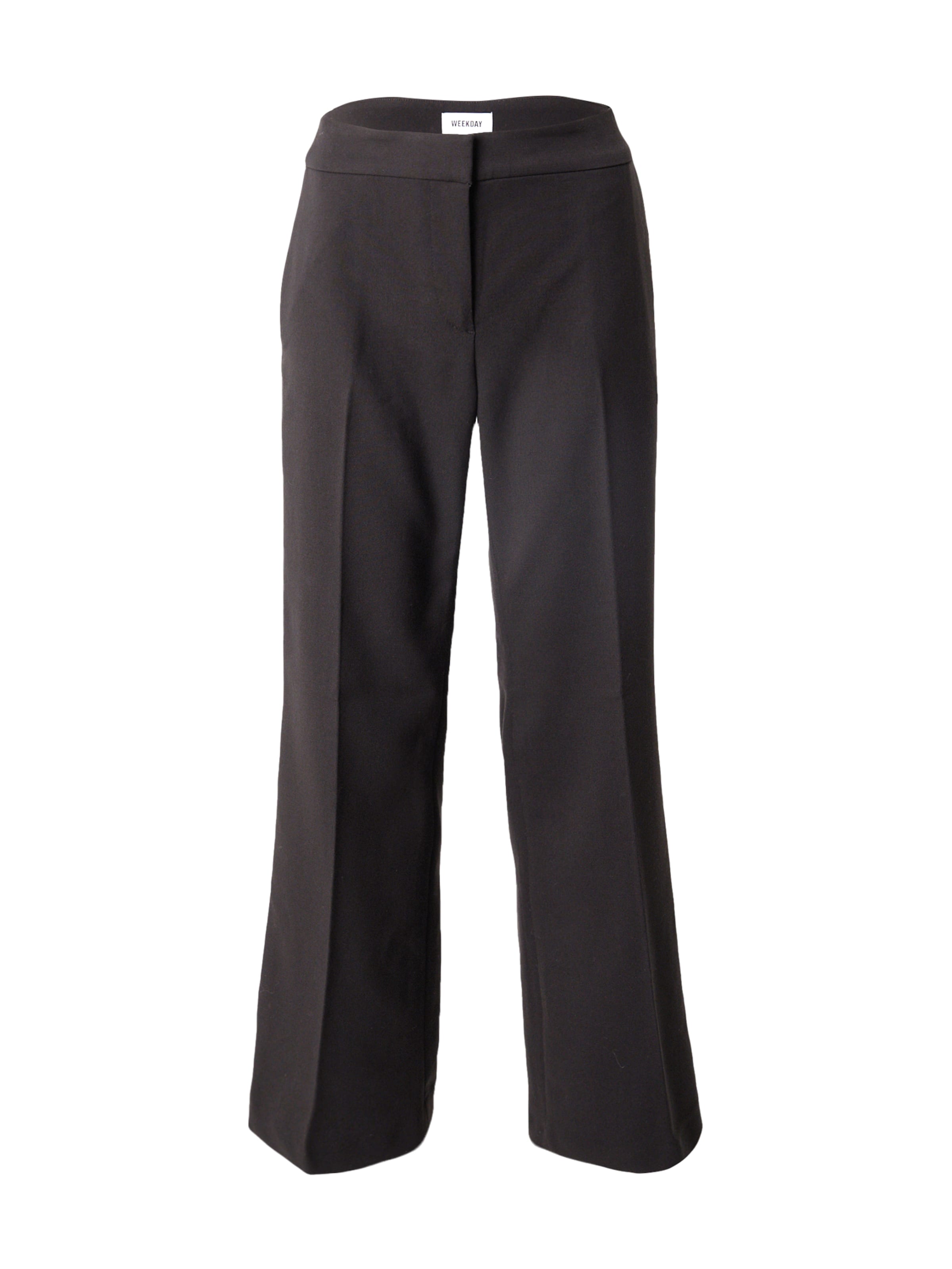 WEEKDAY Bootcut Hose &#x27;Cami&#x27; in Schwarz: Vorderseite