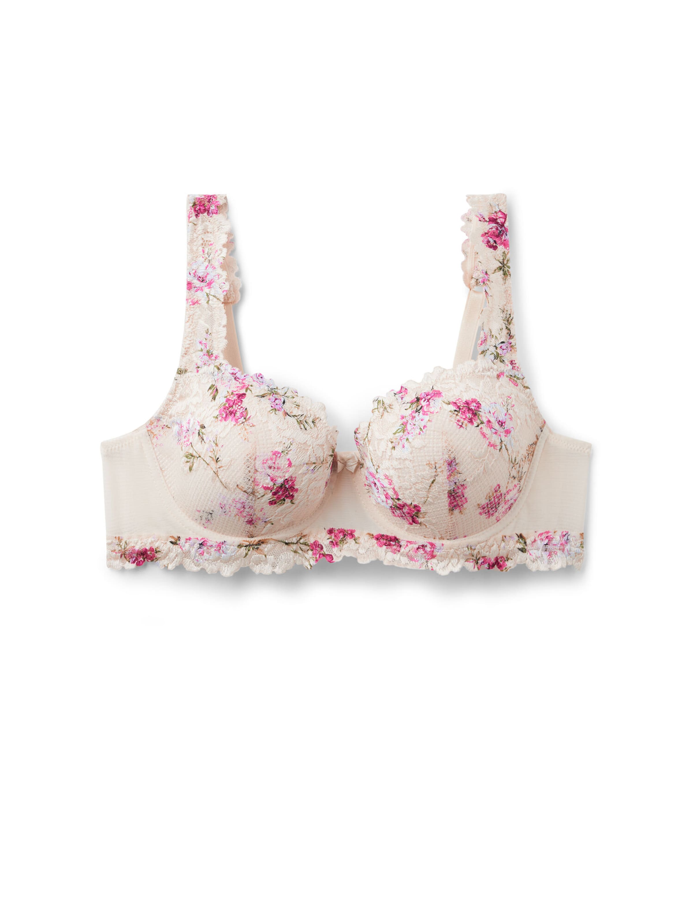 INTIMISSIMI Balconette BH 'Sofia Pretty Flowers' in Beige: Vorderseite