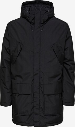 SELECTED HOMME Prehodna jakna 'Hector' | črna barva: sprednja stran