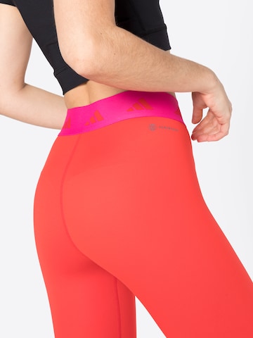 Skinny Pantalon de sport 'Techfit' ADIDAS PERFORMANCE en rouge