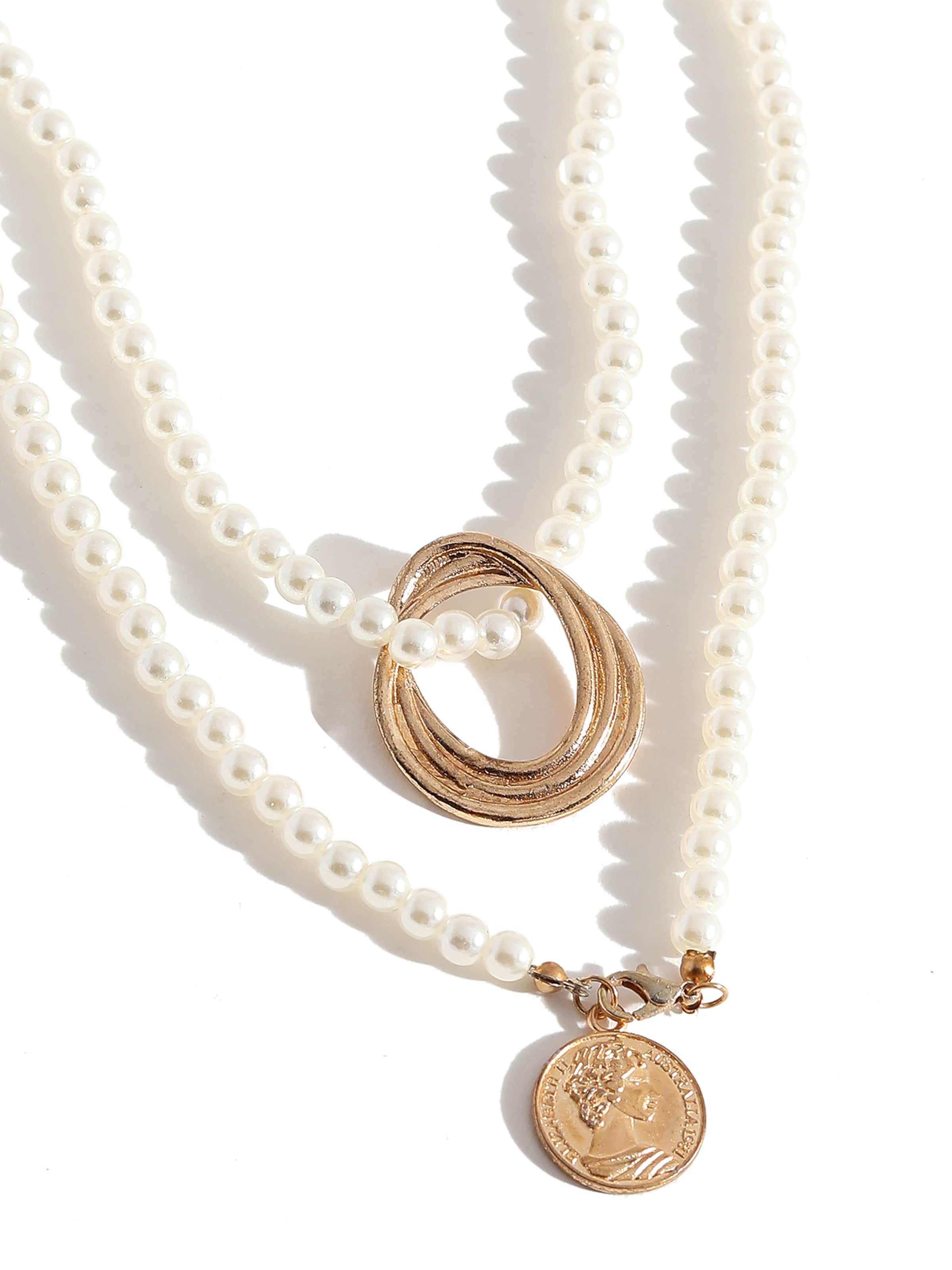 Collana 'Kazal' di SOHI in bianco