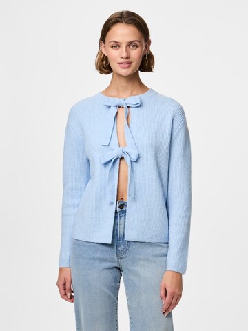 PIECES Knit cardigan in Blue: front