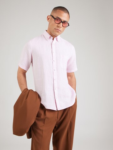 FYNCH-HATTON - Ajuste regular Camisa en rosa: frente