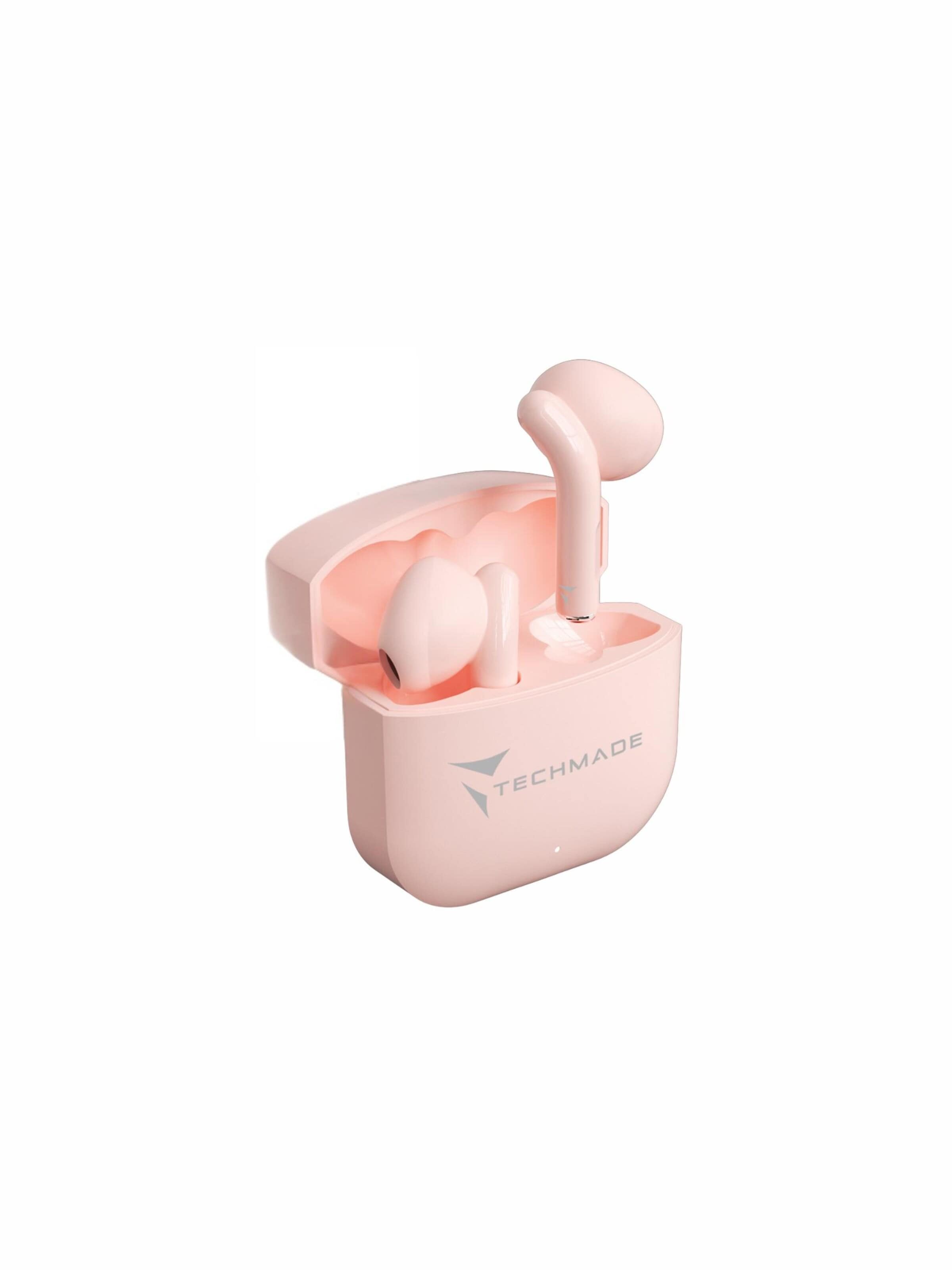 Techmade Headphones 'Techmade AI Kabellose Ohrhörer' in Pink: front