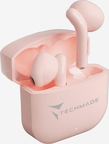 Casques 'Techmade AI Kabellose Ohrhörer' Techmade en rose : devant