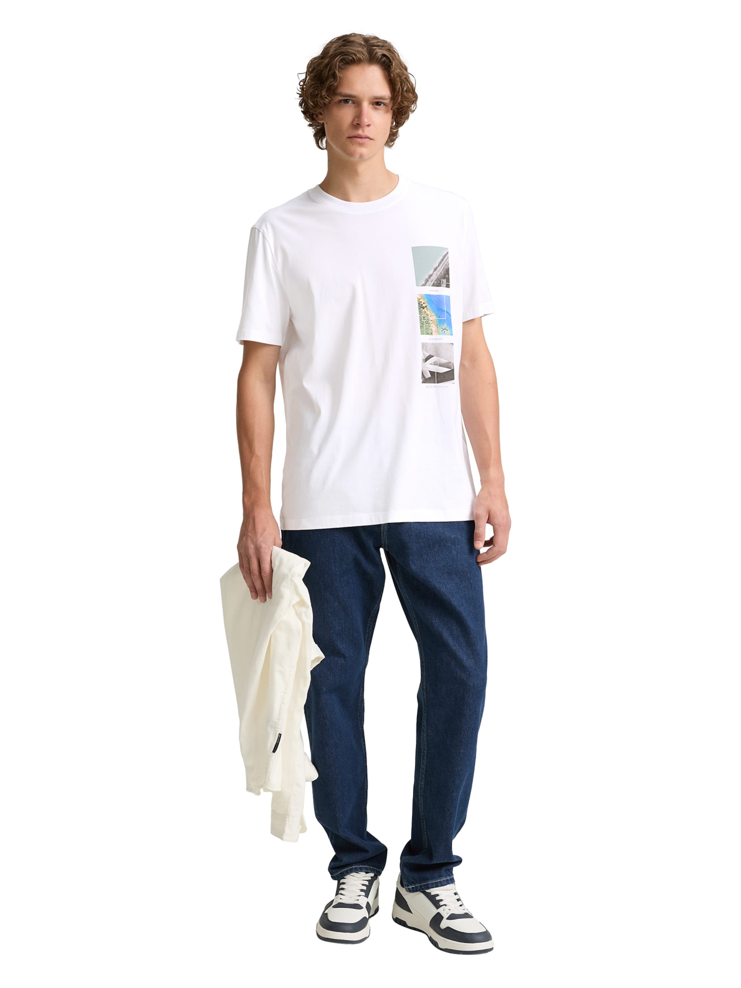 Tricou de la TOM TAILOR DENIM pe alb