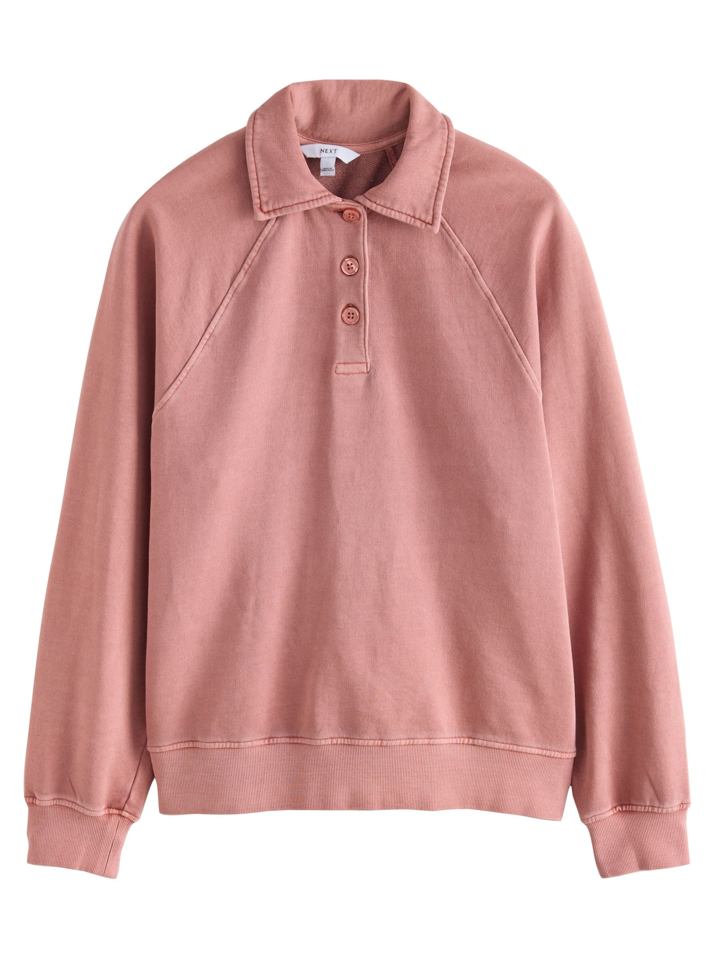 Bluză de molton de la Next pe roz: față