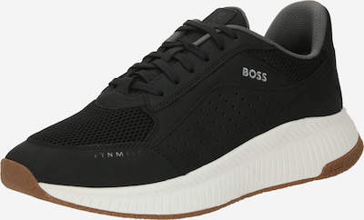 BOSS Black Baskets basses 'TTNM EVO' en gris foncé / noir / argent, Vue avec produit