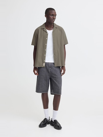 BLEND Comfort Fit Kurzarmhemd ' BHAvan ' in Grün