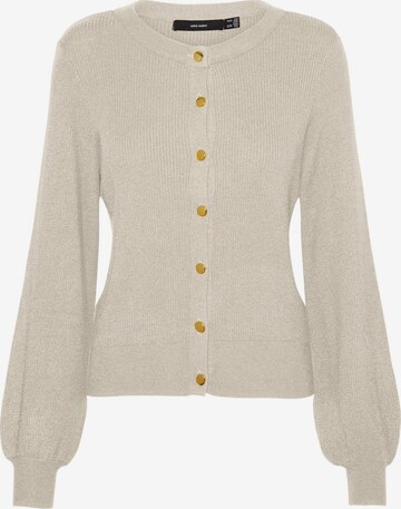 VERO MODA Gebreid vest 'CLAUDINE' in Beige: voorkant