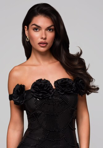 Ombre Abendkleid in Schwarz