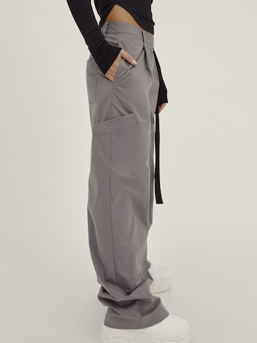 millane Wide leg Pleat-Front Pants 'Kaja' in Grey