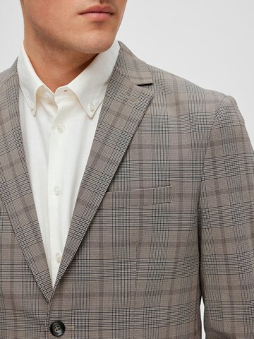 SELECTED HOMME Slim fit Blazer 'Liam Lucas' in Grey