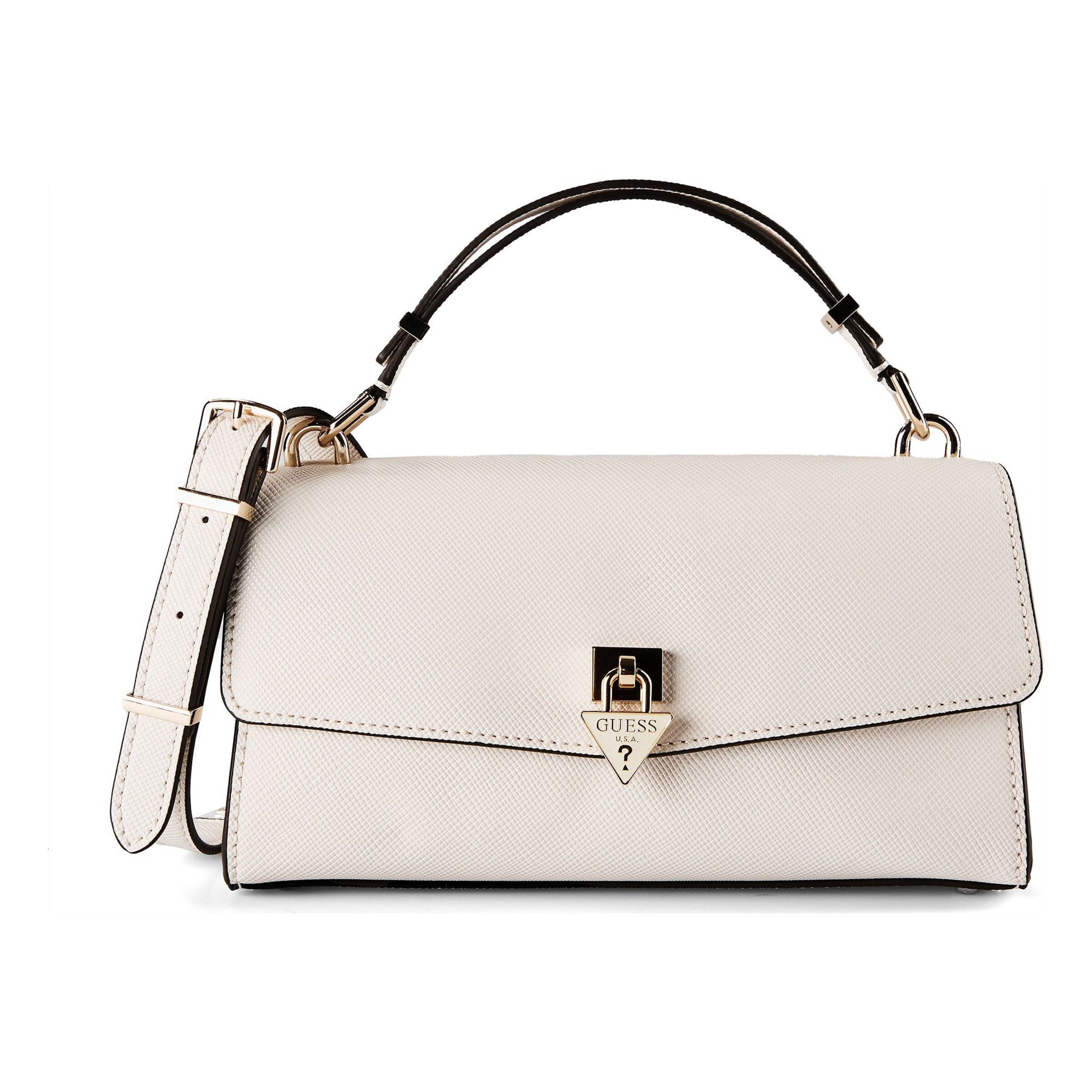 Borsa a mano 'Patsie' di GUESS in bianco: frontale