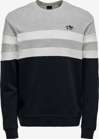 Only & Sons Big & Tall Sweatshirt 'Thor' in Grey: front
