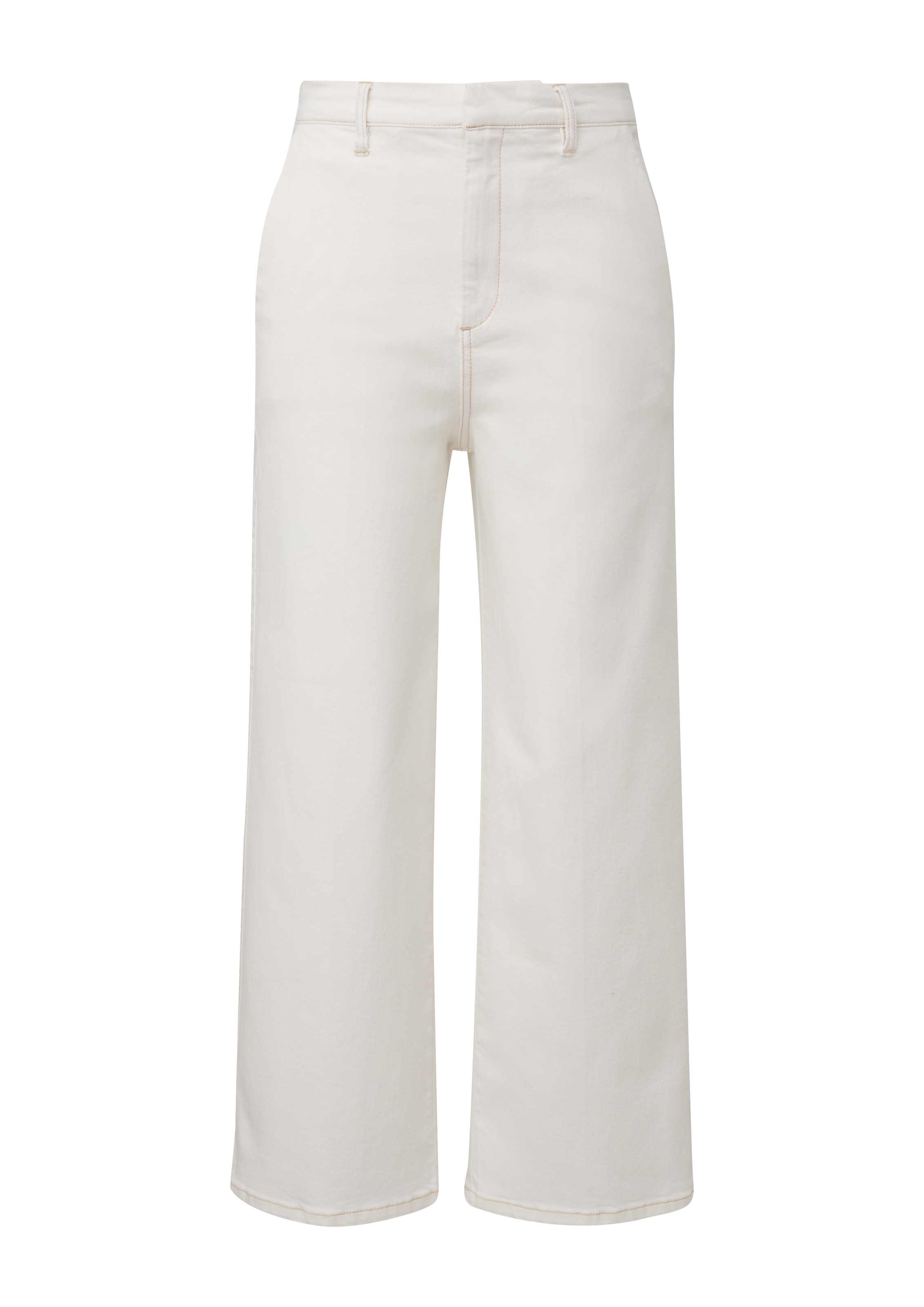 s.Oliver BLACK LABEL Zvonové kalhoty Džíny 'Suri' – béžová: přední strana