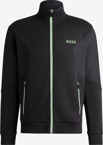 BOSS Green Zip-Up Hoodie 'Skaz' in Grey: front