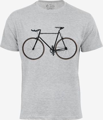 Cotton Prime Shirt 'Bike - Fahrrad' in Grey: front