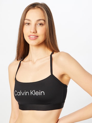 Calvin Klein Sport Bralette Sports Bra in Black: front