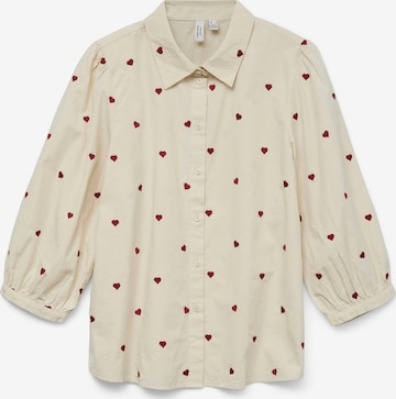 VERO MODA - Blusa 'VMFeat' en beige: frente