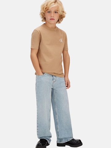 Calvin Klein Kids T-shirt 'MONOGRAM TOP' i brun