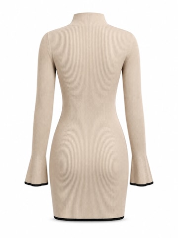 MEETWEE Gebreide jurk in Beige