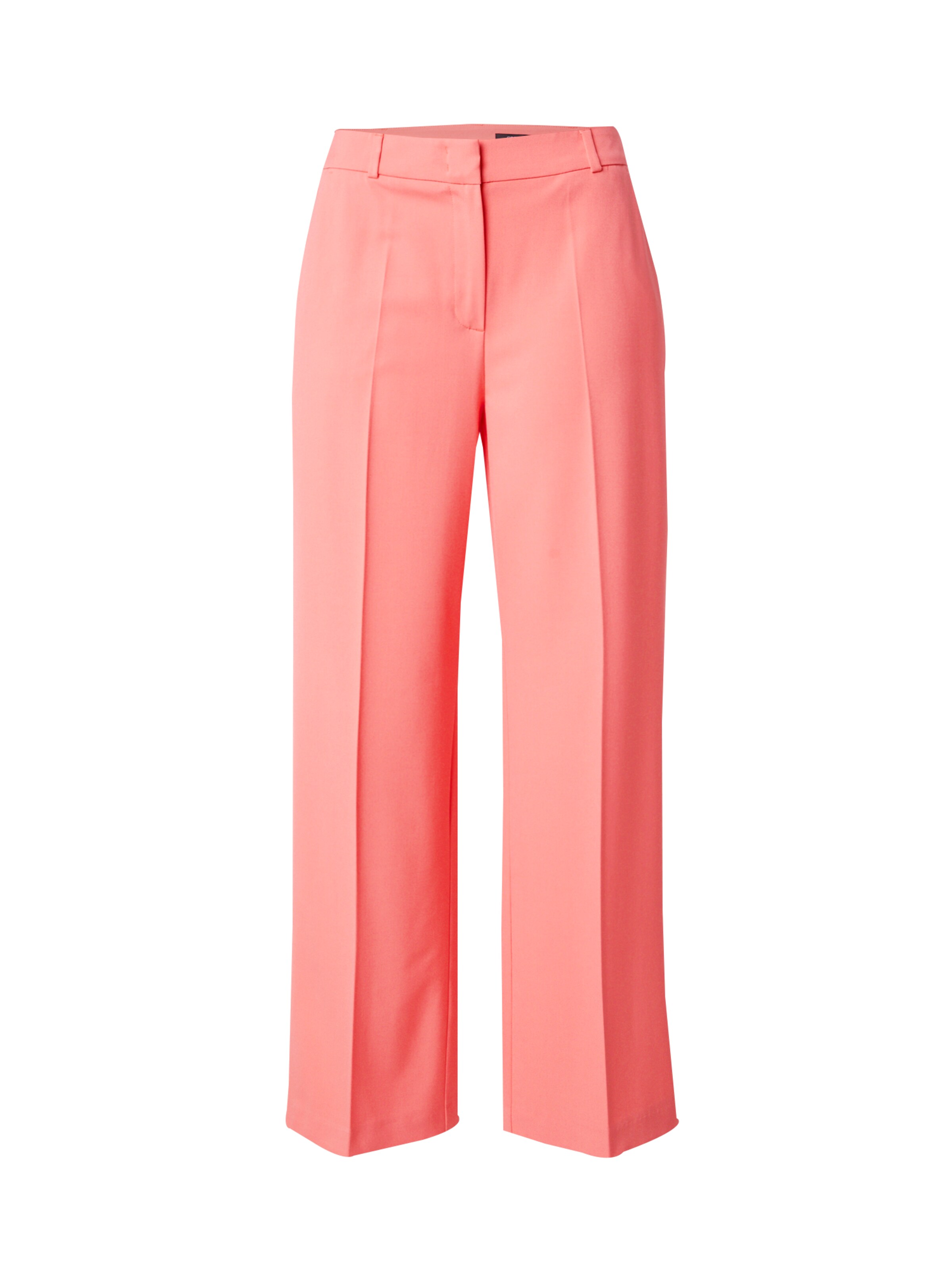 COMMA Wide leg Trousers with creases in Orange: front