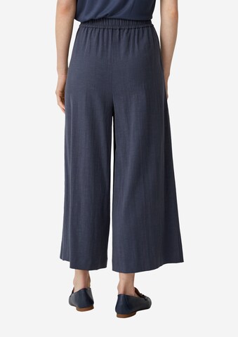 COMMA Wide leg Broek in Blauw: terug