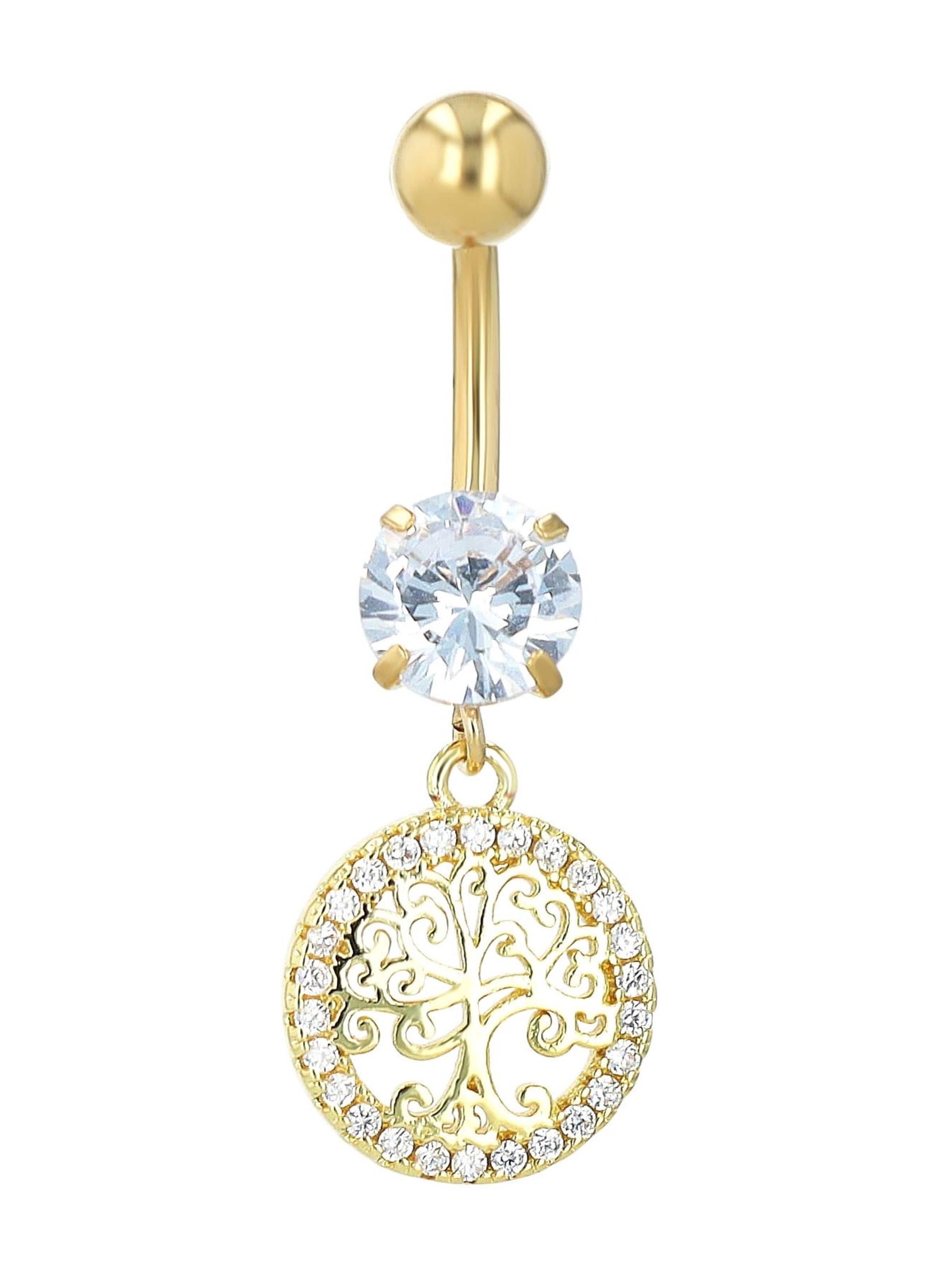 Akzent Piercingschmuck 'Tohaido, hautverträglich'‌‌‌‌‌‌‌ in Gold: Vorderseite