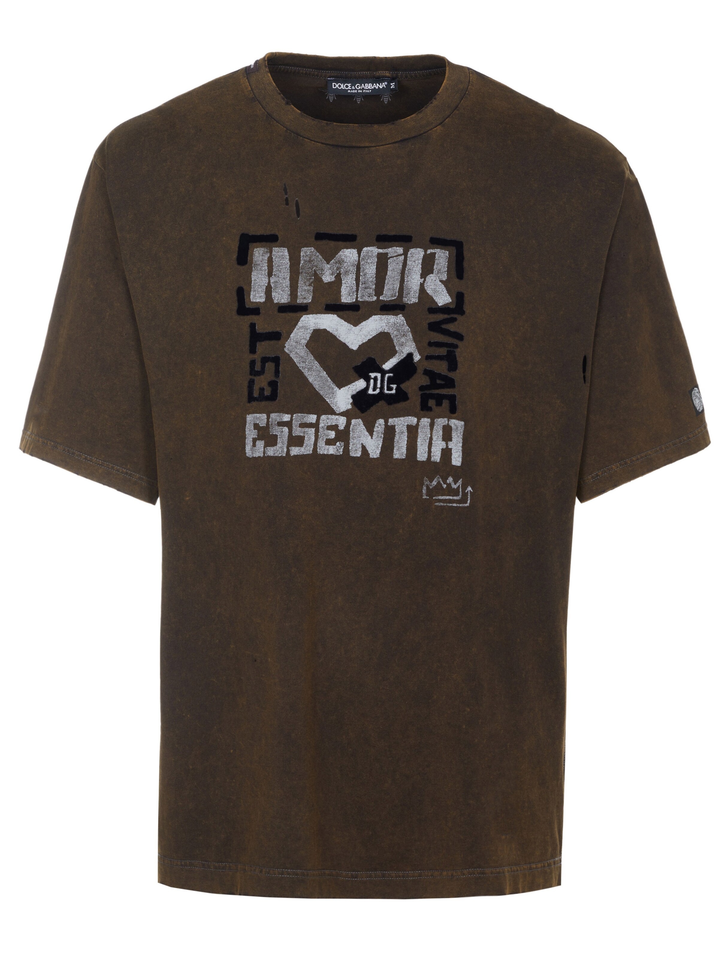 DOLCE & GABBANA T-Shirt in Braun: Vorderseite