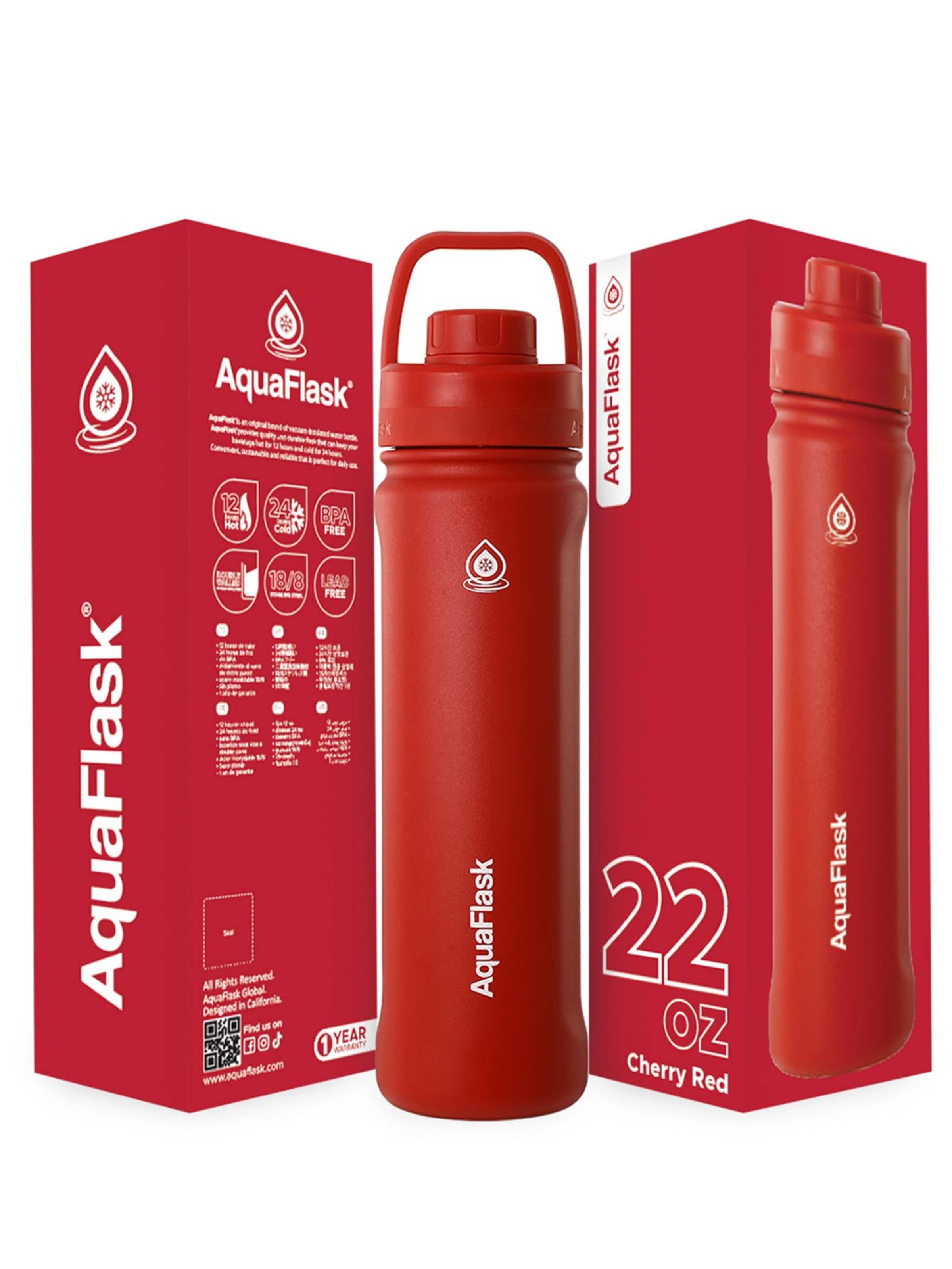 AquaFlask Láhev na vodu 'AquaFlask Termoláhev REGULAR+ 650 ml' – červená