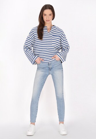 usha BLUE LABEL - Camisa 'Fashion Look' em azul