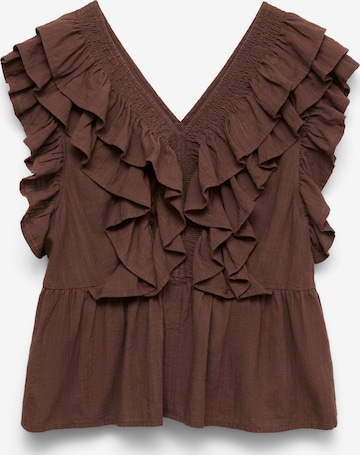 Camicia da donna 'VMMie' di VERO MODA in marrone: frontale